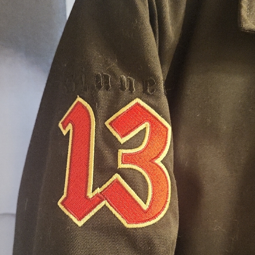 Lucky Brand Black Bomber Jacket with Red Graphics - Picture 3 of 6